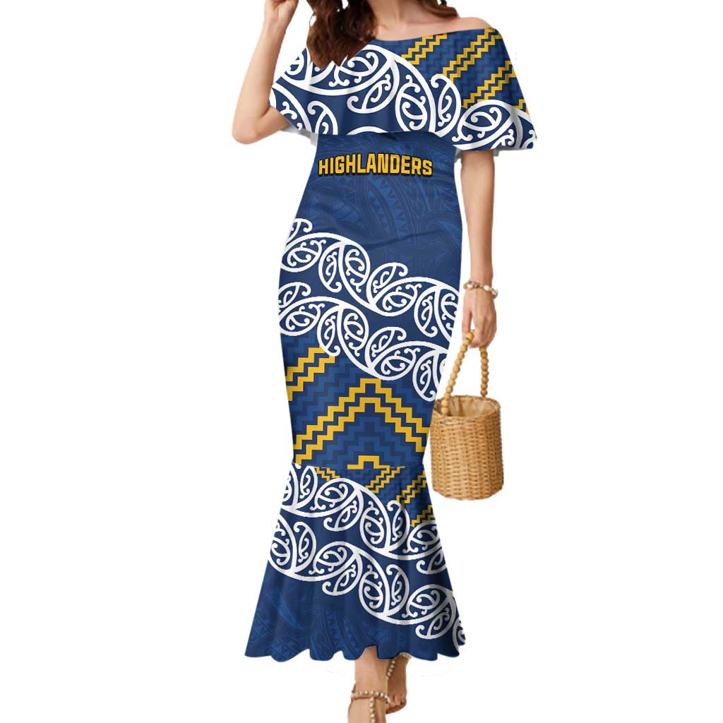 New Zealand Rugby Pacific Custom Mermaid Dress Kahupeka Maori Kowhaiwhai Pattern