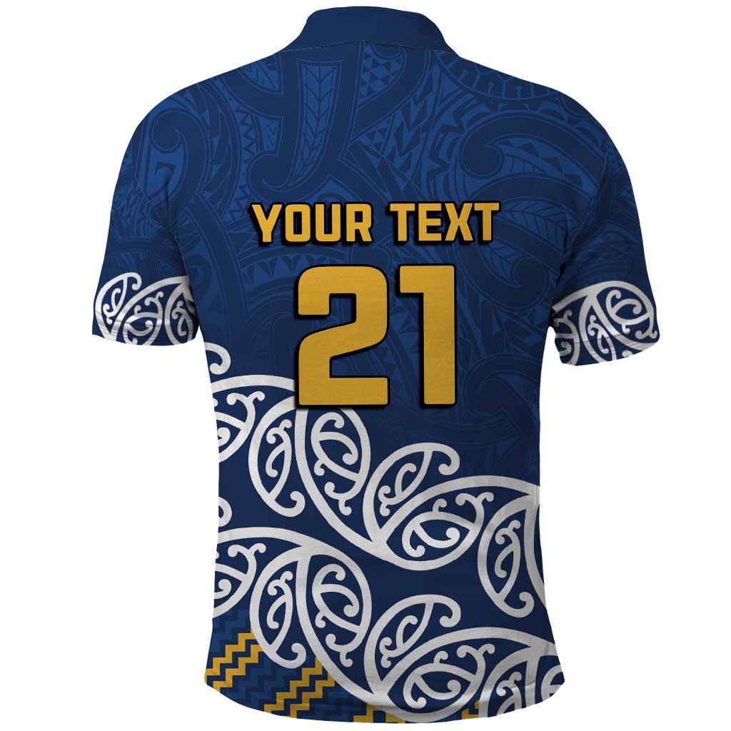 New Zealand Rugby Pacific Custom Polo Shirt Kahupeka Maori Kowhaiwhai Pattern