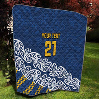 New Zealand Rugby Pacific Custom Quilt Kahupeka Maori Kowhaiwhai Pattern