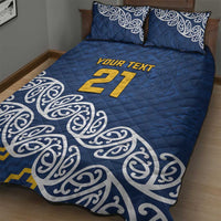 New Zealand Rugby Pacific Custom Quilt Bed Set Kahupeka Maori Kowhaiwhai Pattern