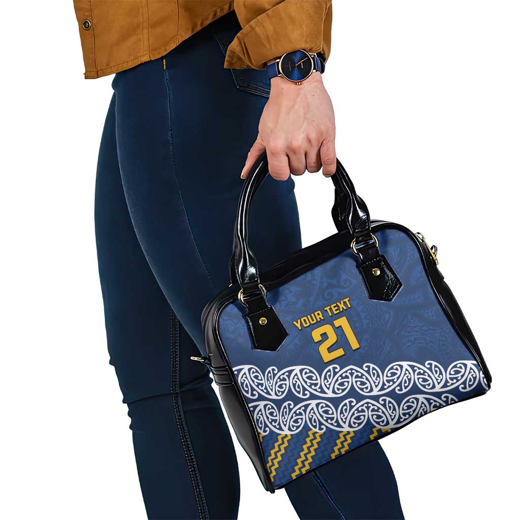 New Zealand Rugby Pacific Custom Shoulder Handbag Kahupeka Maori Kowhaiwhai Pattern
