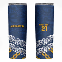 New Zealand Rugby Pacific Custom Skinny Tumbler Kahupeka Maori Kowhaiwhai Pattern