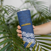 New Zealand Rugby Pacific Custom Skinny Tumbler Kahupeka Maori Kowhaiwhai Pattern