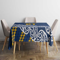 New Zealand Rugby Pacific Custom Tablecloth Kahupeka Maori Kowhaiwhai Pattern