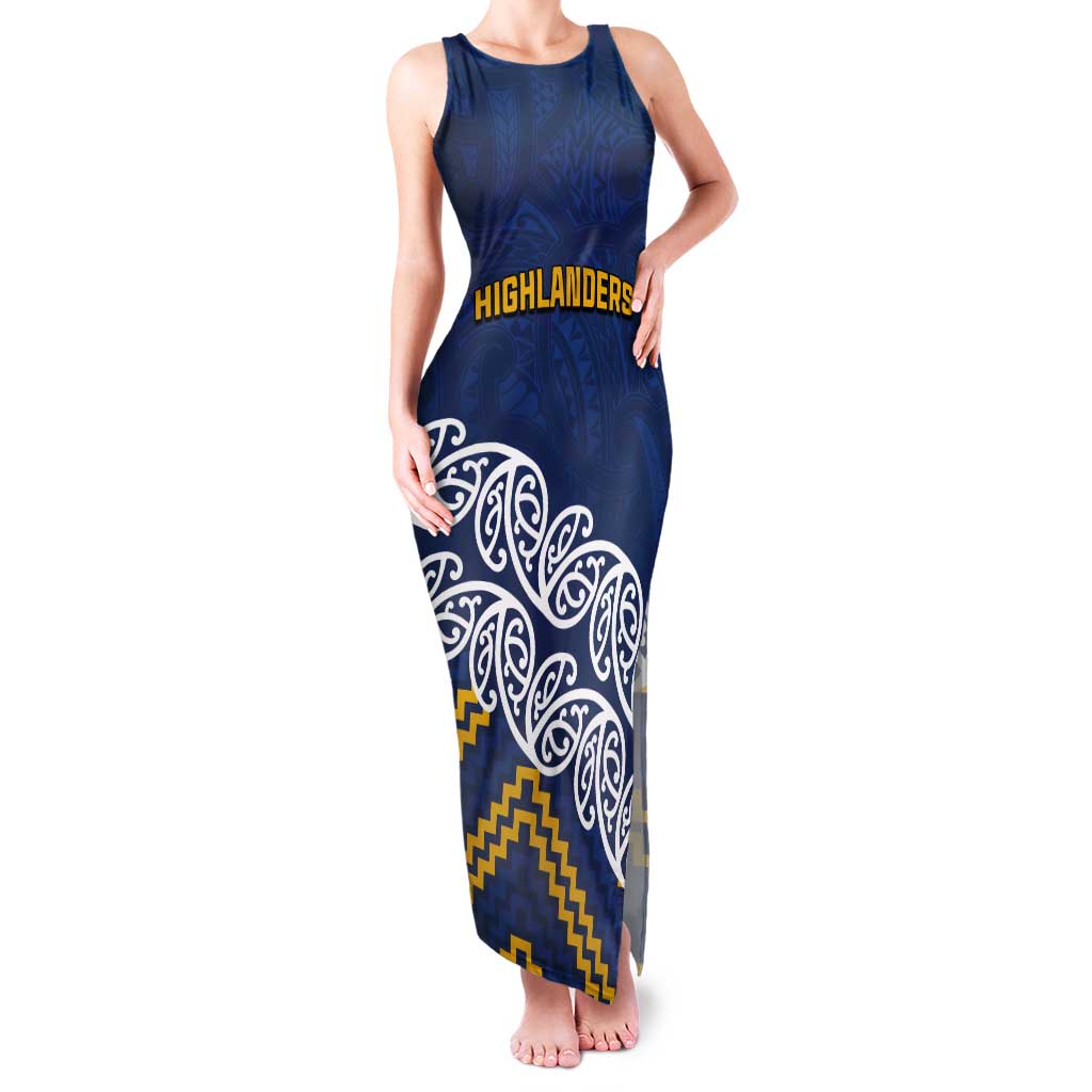 New Zealand Rugby Pacific Custom Tank Maxi Dress Kahupeka Maori Kowhaiwhai Pattern