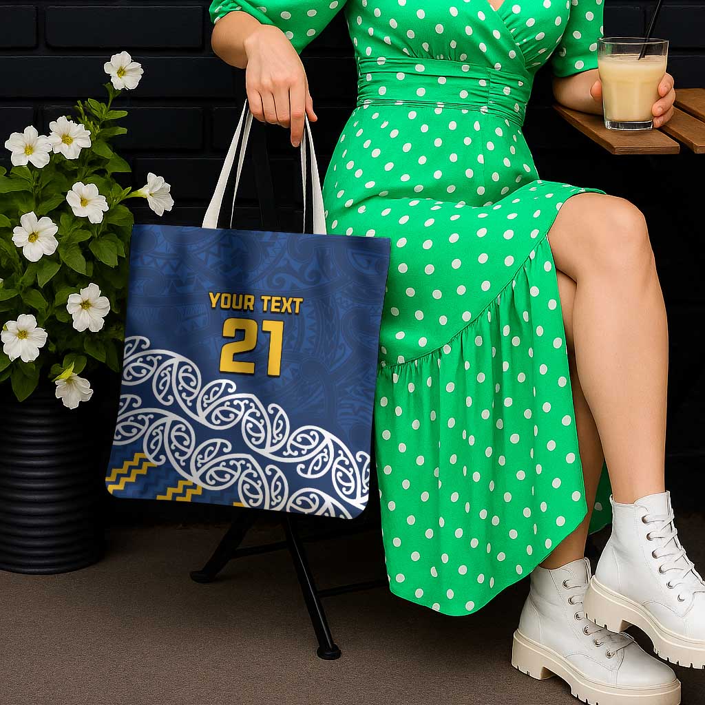 New Zealand Rugby Pacific Custom Tote Bag Kahupeka Maori Kowhaiwhai Pattern - Polynesian Pride