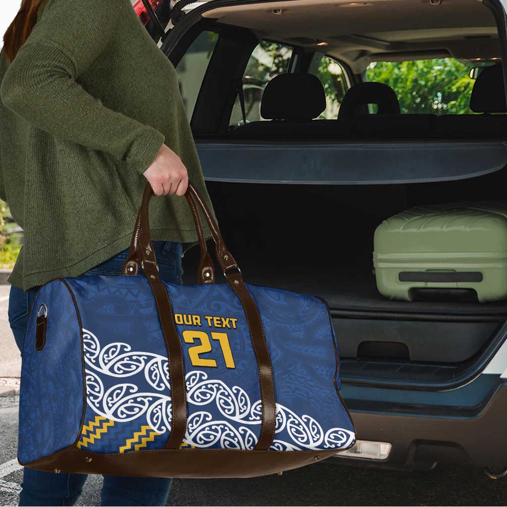New Zealand Rugby Pacific Custom Travel Bag Kahupeka Maori Kowhaiwhai Pattern - Polynesian Pride