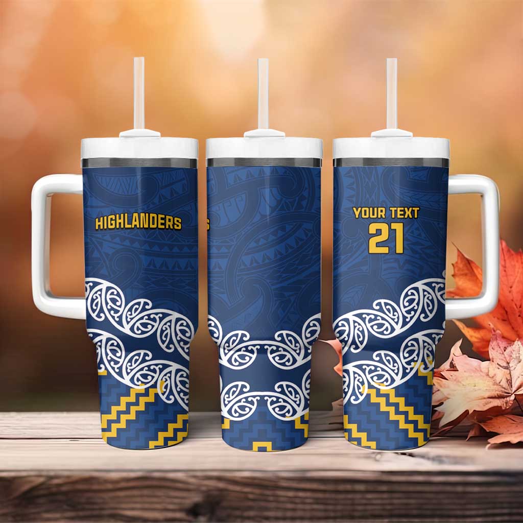 New Zealand Rugby Pacific Custom Tumbler With Handle Kahupeka Maori Kowhaiwhai Pattern