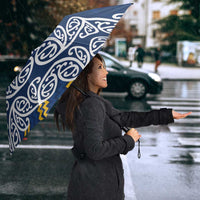New Zealand Rugby Pacific Custom Umbrella Kahupeka Maori Kowhaiwhai Pattern - Polynesian Pride