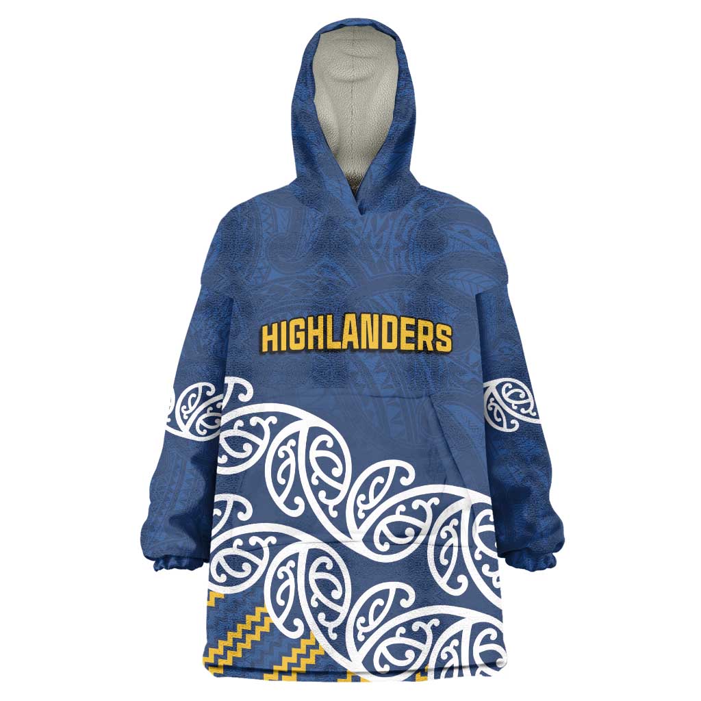 New Zealand Rugby Pacific Custom Wearable Blanket Hoodie Kahupeka Maori Kowhaiwhai Pattern