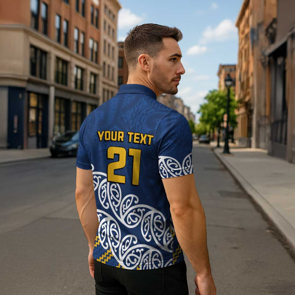 New Zealand Rugby Pacific Custom Zipper Polo Shirt Kahupeka Maori Kowhaiwhai Pattern - Polynesian Pride