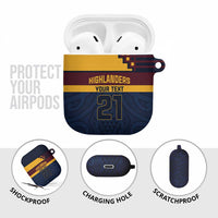 New Zealand Rugby Pacific Custom AirPods Case Kahupeka Retro 2025 Taniko Motif - Polynesian Pride