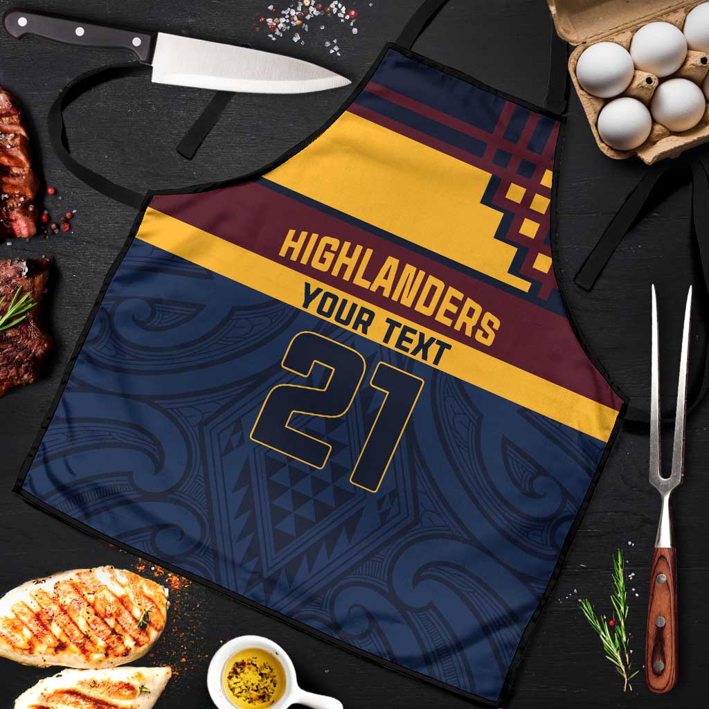 New Zealand Rugby Pacific Custom Apron Kahupeka Retro 2025 Taniko Motif - Polynesian Pride