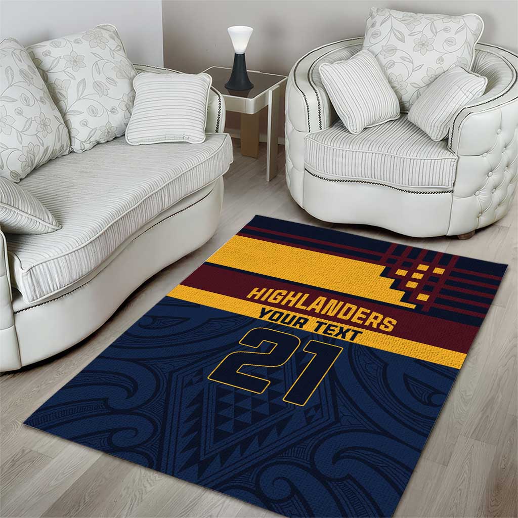 New Zealand Rugby Pacific Custom Area Rug Kahupeka Retro 2025 Taniko Motif