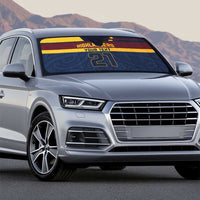 New Zealand Rugby Pacific Custom Auto Sun Shade Kahupeka Retro 2025 Taniko Motif - Polynesian Pride