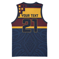 New Zealand Rugby Pacific Custom Basketball Jersey Kahupeka Retro 2025 Taniko Motif - Polynesian Pride