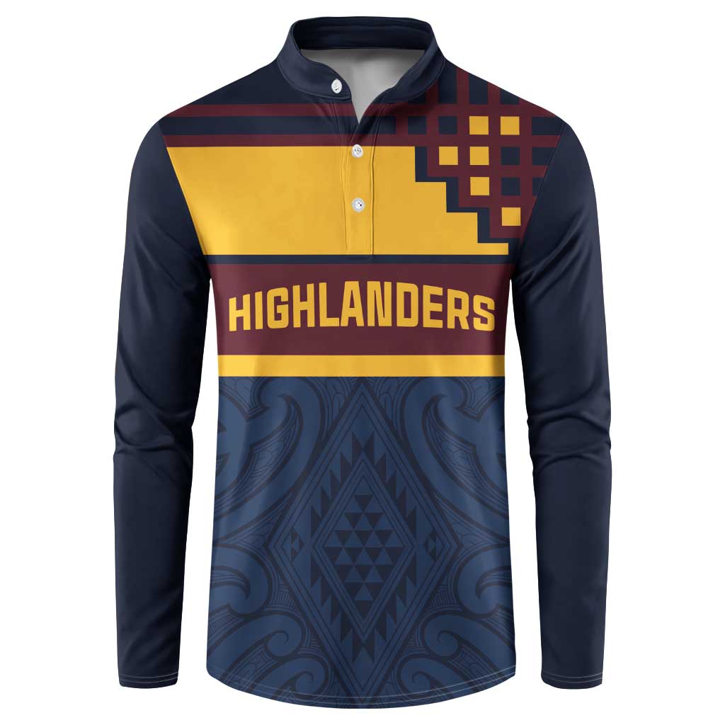 New Zealand Rugby Pacific Custom Button Sweatshirt Kahupeka Retro 2025 Taniko Motif