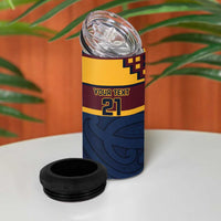 New Zealand Rugby Pacific Custom 4 in 1 Can Cooler Tumbler Kahupeka Retro 2025 Taniko Motif
