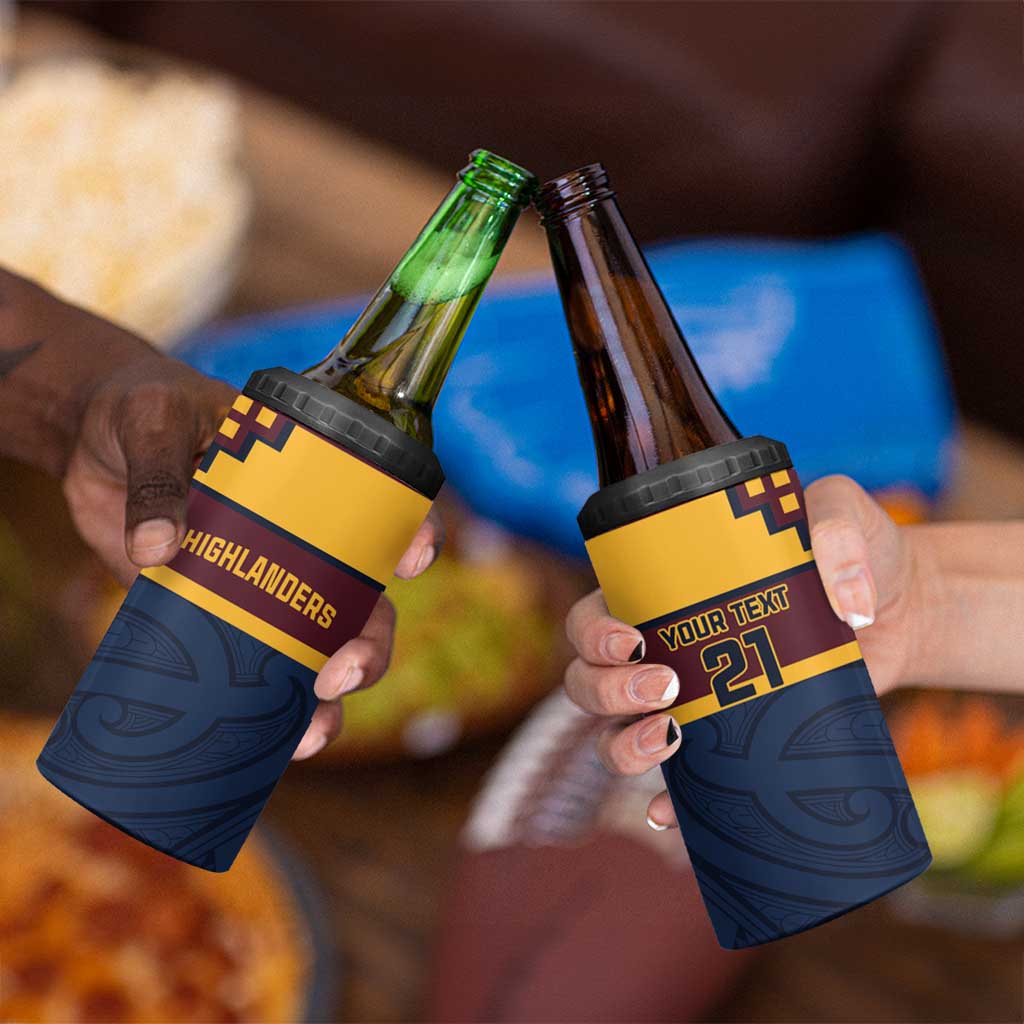 New Zealand Rugby Pacific Custom 4 in 1 Can Cooler Tumbler Kahupeka Retro 2025 Taniko Motif