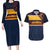 New Zealand Rugby Pacific Custom Couples Matching Long Sleeve Bodycon Dress and Hawaiian Shirt Kahupeka Retro 2025 Taniko Motif