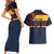 New Zealand Rugby Pacific Custom Couples Matching Short Sleeve Bodycon Dress and Hawaiian Shirt Kahupeka Retro 2025 Taniko Motif