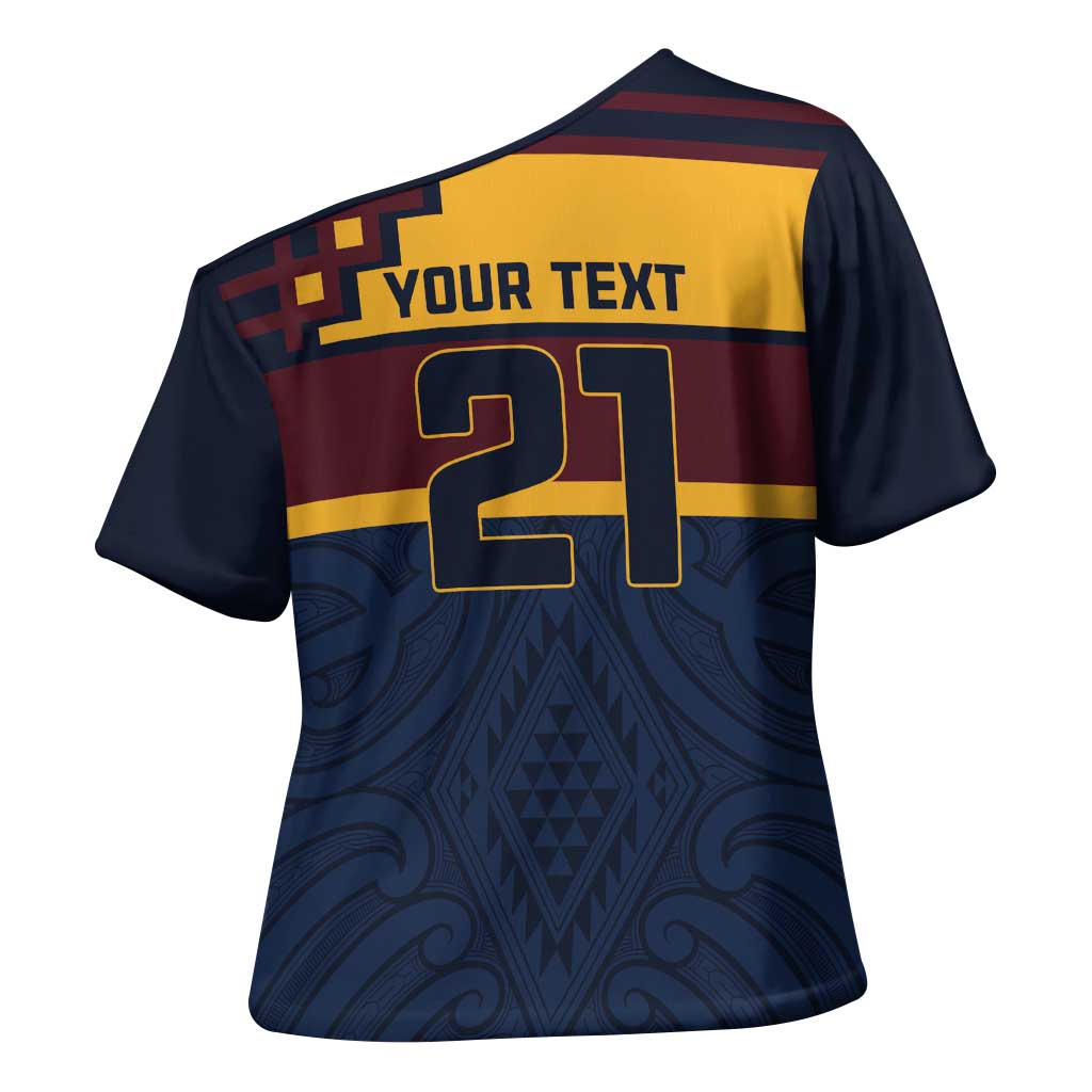 New Zealand Rugby Pacific Custom Cross Shoulder Shirt Kahupeka Retro 2025 Taniko Motif - Polynesian Pride