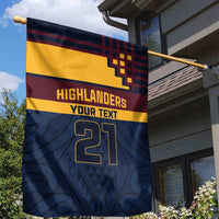 New Zealand Rugby Pacific Custom Garden Flag Kahupeka Retro 2025 Taniko Motif