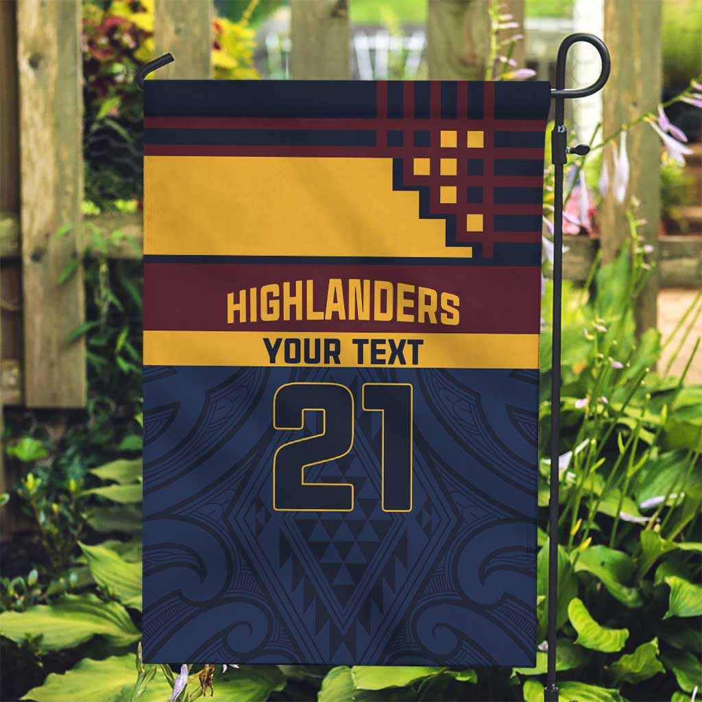 New Zealand Rugby Pacific Custom Garden Flag Kahupeka Retro 2025 Taniko Motif