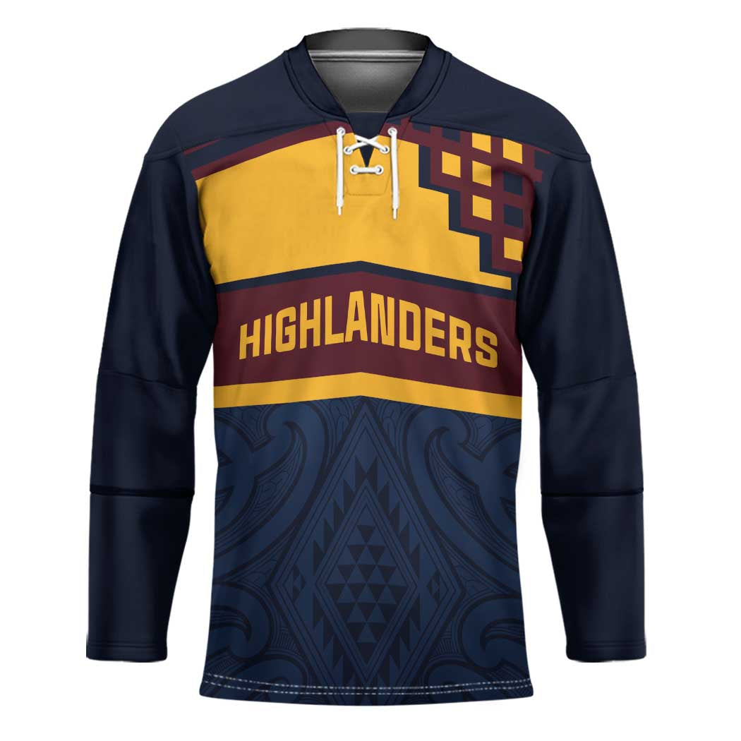 New Zealand Rugby Pacific Custom Hockey Jersey Kahupeka Retro 2025 Taniko Motif - Polynesian Pride