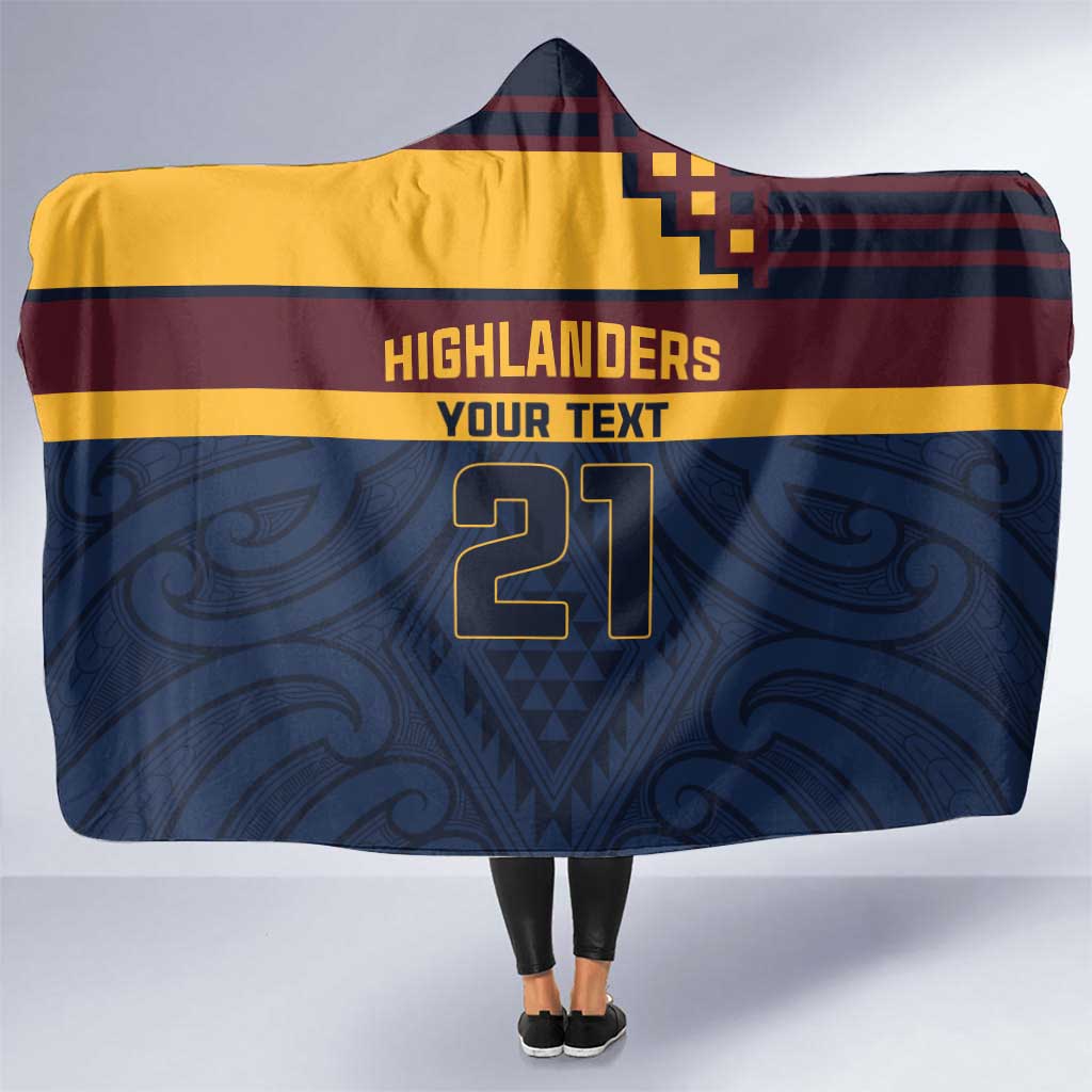 New Zealand Rugby Pacific Custom Hooded Blanket Kahupeka Retro 2025 Taniko Motif