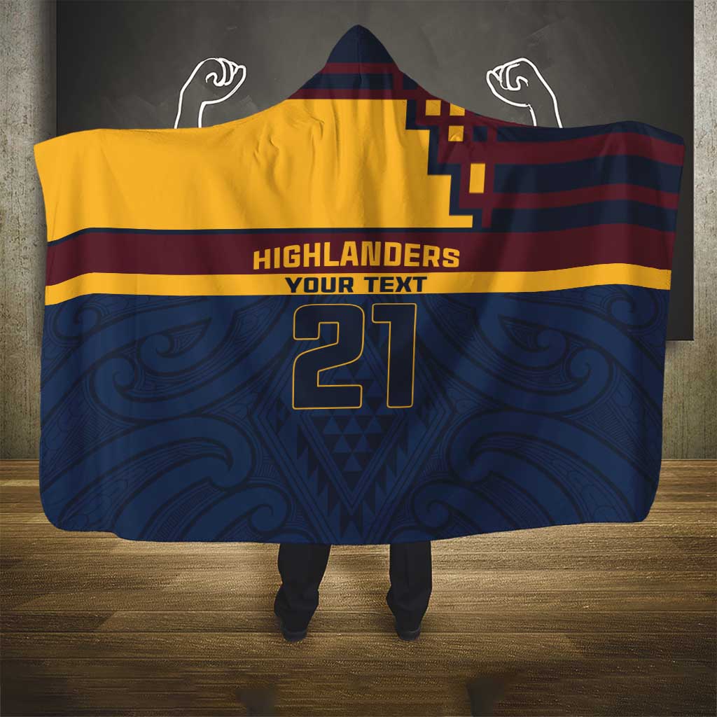 New Zealand Rugby Pacific Custom Hooded Blanket Kahupeka Retro 2025 Taniko Motif