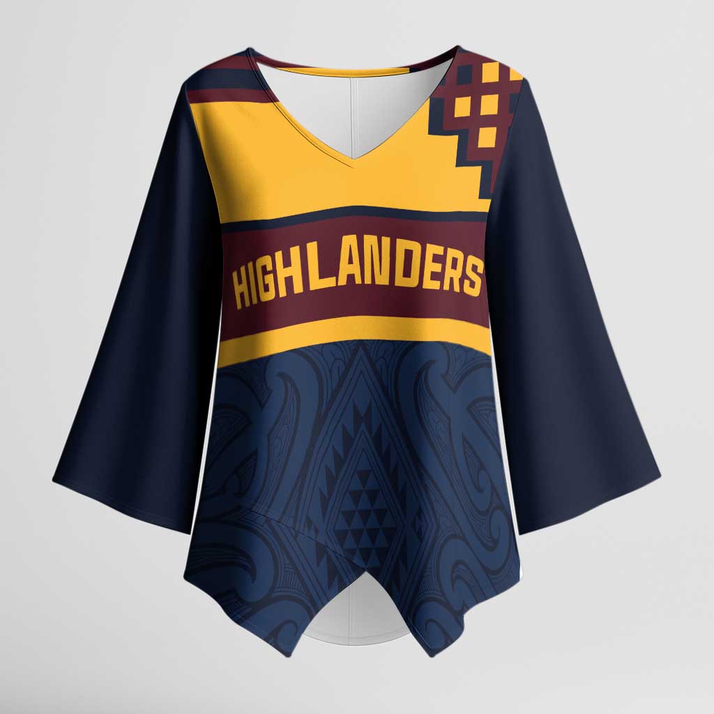 New Zealand Rugby Pacific Custom Kimono Sleeve Blouse Kahupeka Retro 2025 Taniko Motif - Polynesian Pride