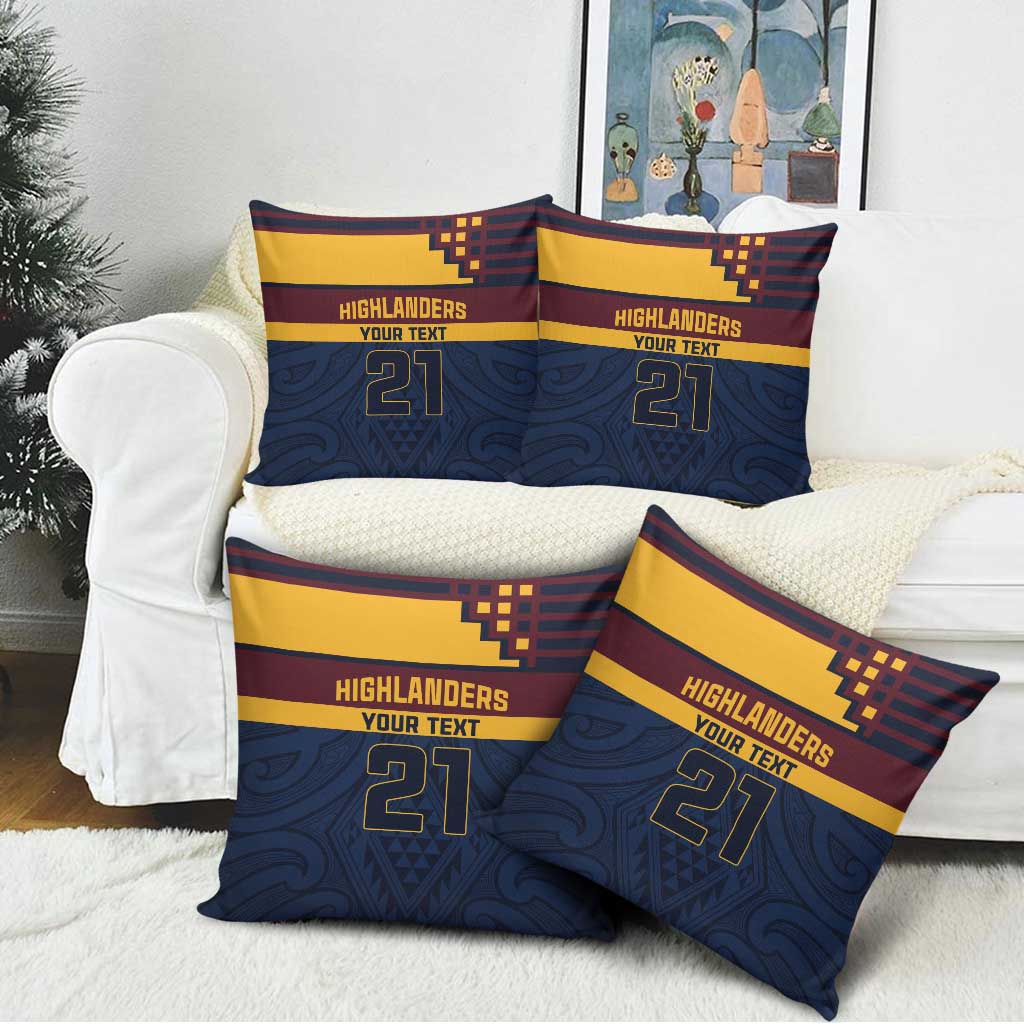 New Zealand Rugby Pacific Custom Pillow Cover Kahupeka Retro 2025 Taniko Motif - Polynesian Pride