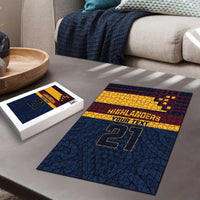 New Zealand Rugby Pacific Custom Puzzle Kahupeka Retro 2025 Taniko Motif - Polynesian Pride