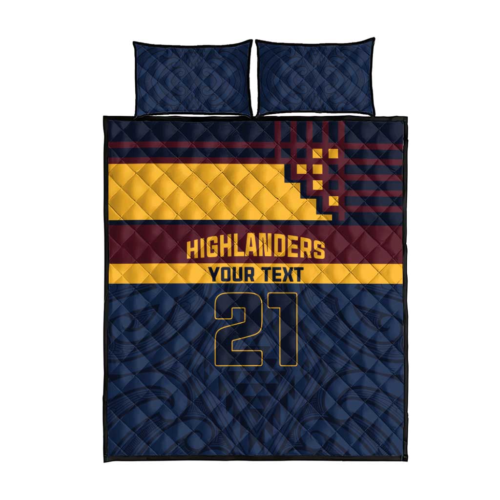 New Zealand Rugby Pacific Custom Quilt Bed Set Kahupeka Retro 2025 Taniko Motif