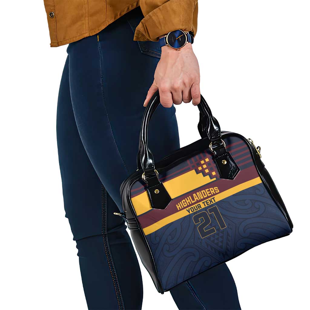 New Zealand Rugby Pacific Custom Shoulder Handbag Kahupeka Retro 2025 Taniko Motif