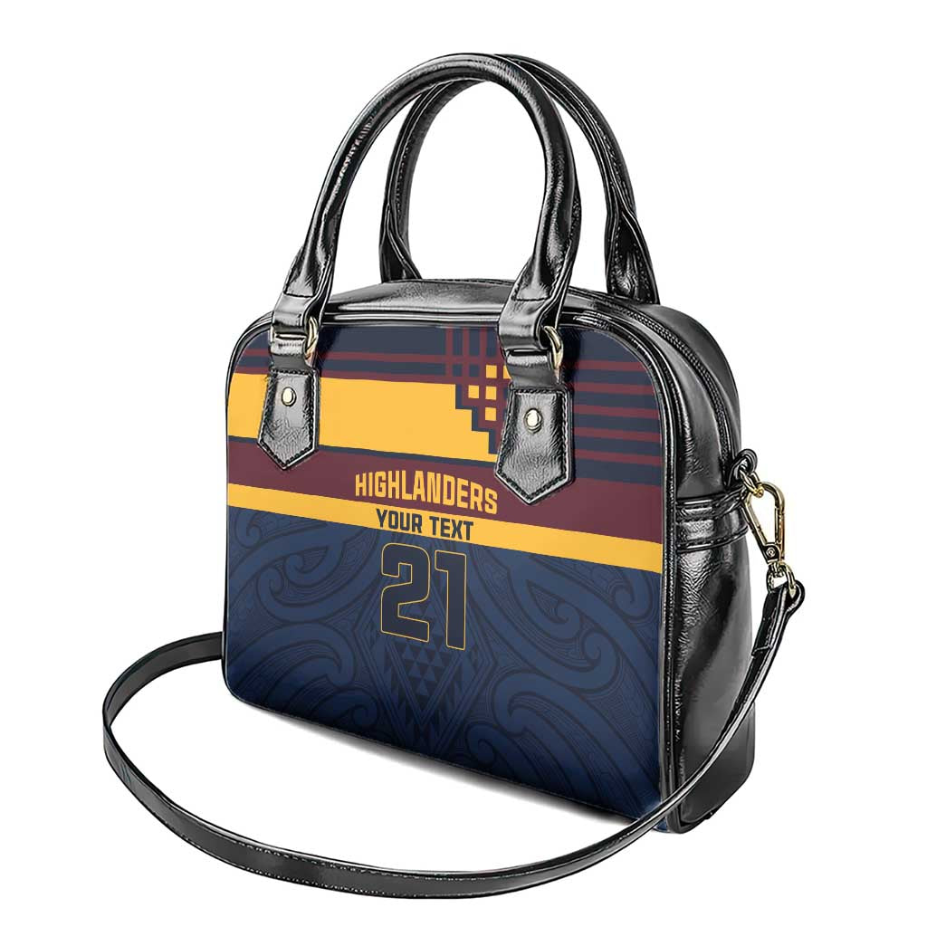 New Zealand Rugby Pacific Custom Shoulder Handbag Kahupeka Retro 2025 Taniko Motif