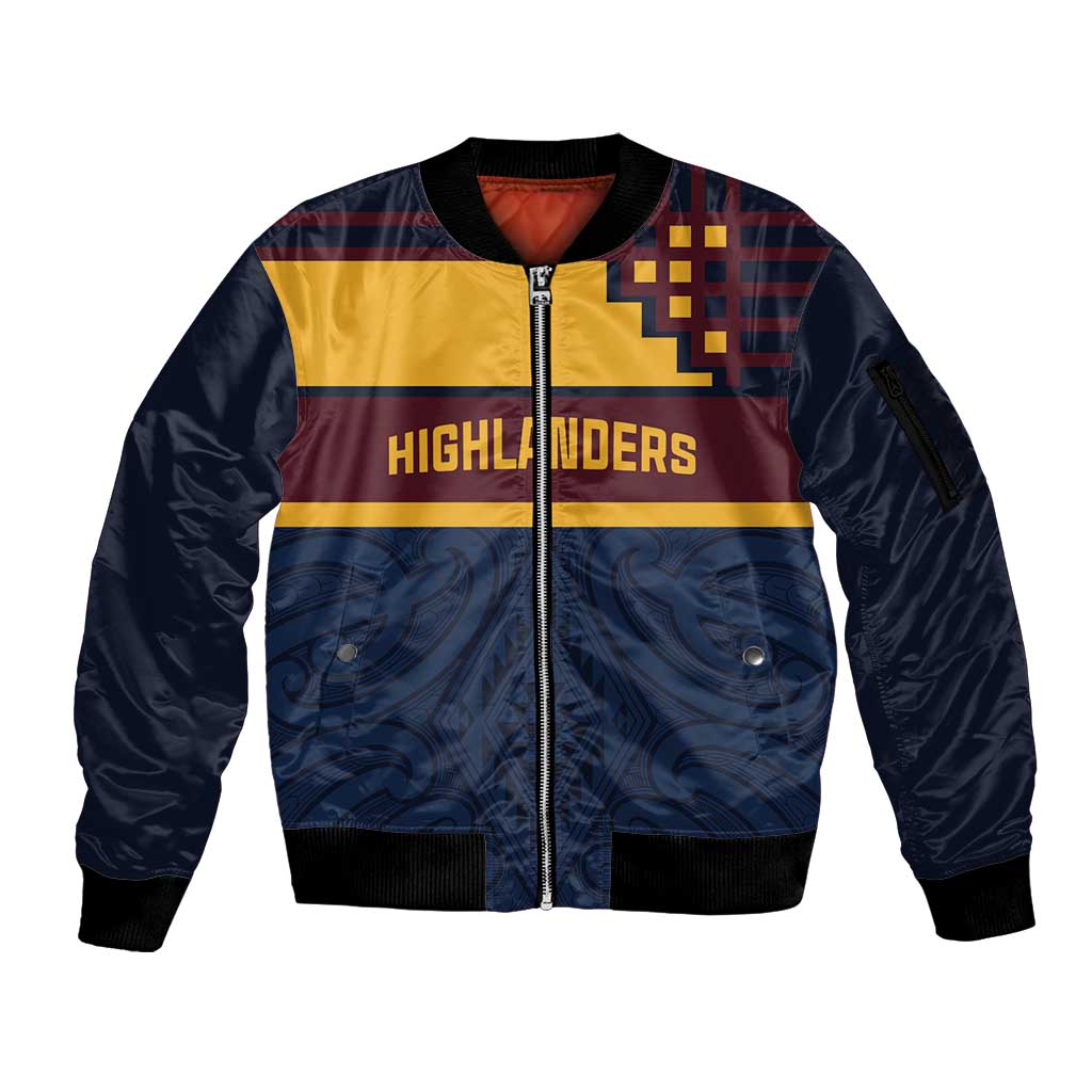 New Zealand Rugby Pacific Custom Sleeve Zip Bomber Jacket Kahupeka Retro 2025 Taniko Motif