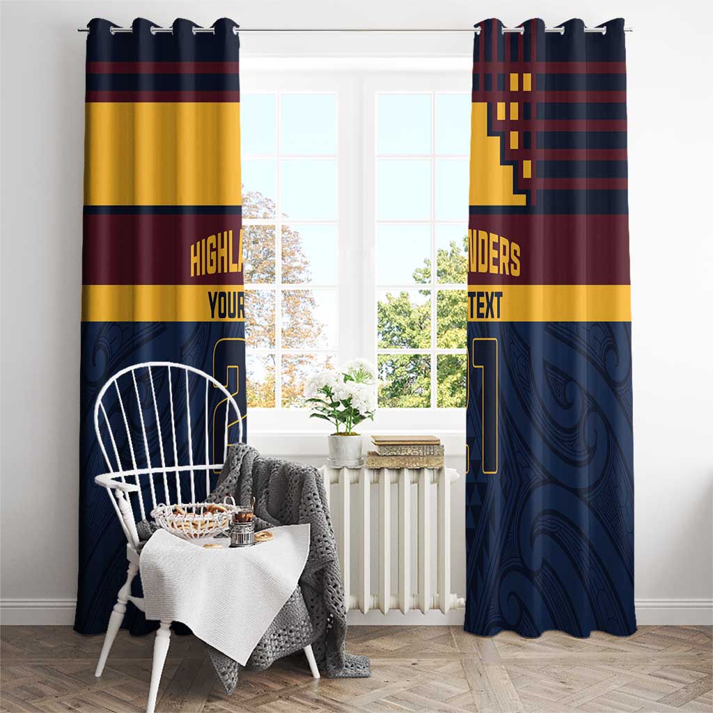 New Zealand Rugby Pacific Custom Window Curtain Kahupeka Retro 2025 Taniko Motif