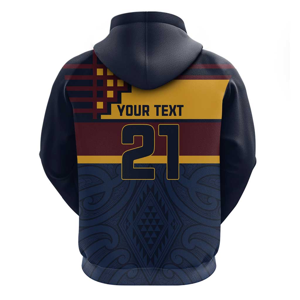 New Zealand Rugby Pacific Custom Zip Hoodie Kahupeka Retro 2025 Taniko Motif