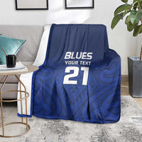 New Zealand Rugby Pacific Custom Blanket Kahurangi Auckland All Blue
