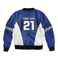 New Zealand Rugby Pacific Custom Bomber Jacket Kahurangi Auckland All Blue
