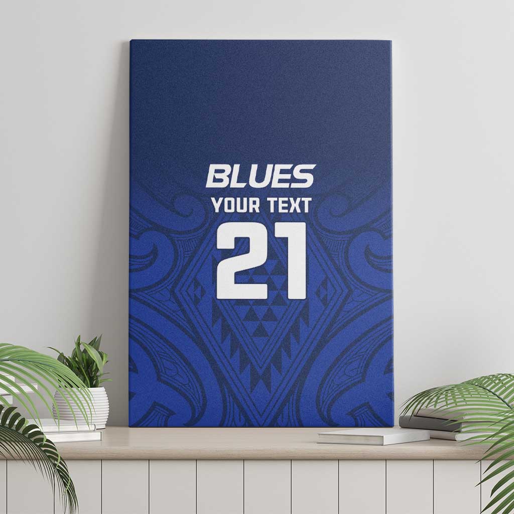 New Zealand Rugby Pacific Custom Canvas Wall Art Kahurangi Auckland All Blue
