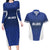 New Zealand Rugby Pacific Custom Couples Matching Long Sleeve Bodycon Dress and Hawaiian Shirt Kahurangi Auckland All Blue