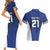 New Zealand Rugby Pacific Custom Couples Matching Short Sleeve Bodycon Dress and Hawaiian Shirt Kahurangi Auckland All Blue