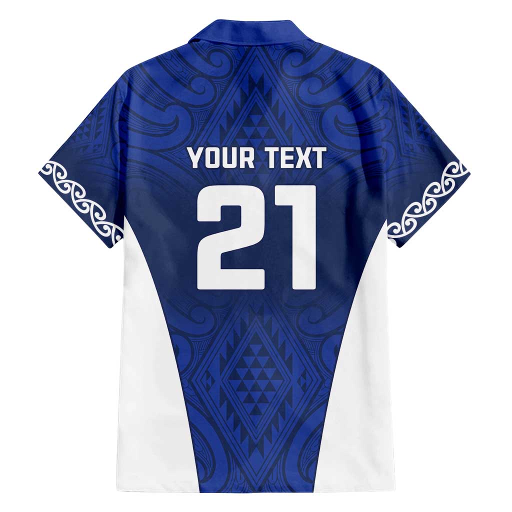 New Zealand Rugby Pacific Custom Family Matching Summer Maxi Dress and Hawaiian Shirt Kahurangi Auckland All Blue