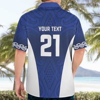 New Zealand Rugby Pacific Custom Hawaiian Shirt Kahurangi Auckland All Blue