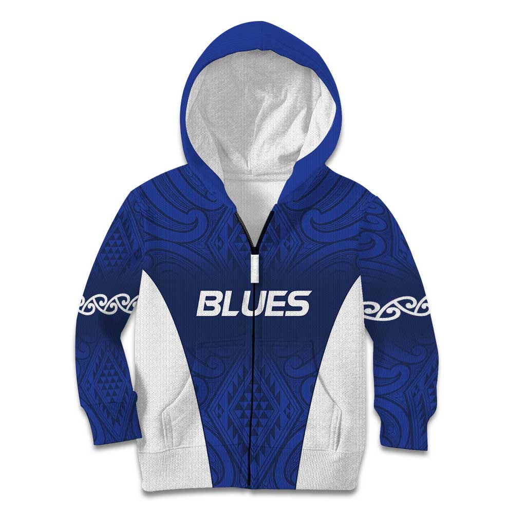 New Zealand Rugby Pacific Custom Kid Hoodie Kahurangi Auckland All Blue