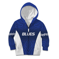New Zealand Rugby Pacific Custom Kid Hoodie Kahurangi Auckland All Blue