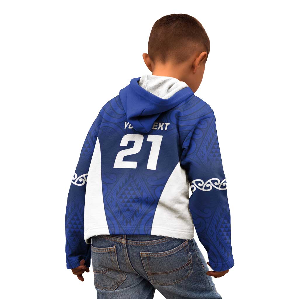 New Zealand Rugby Pacific Custom Kid Hoodie Kahurangi Auckland All Blue